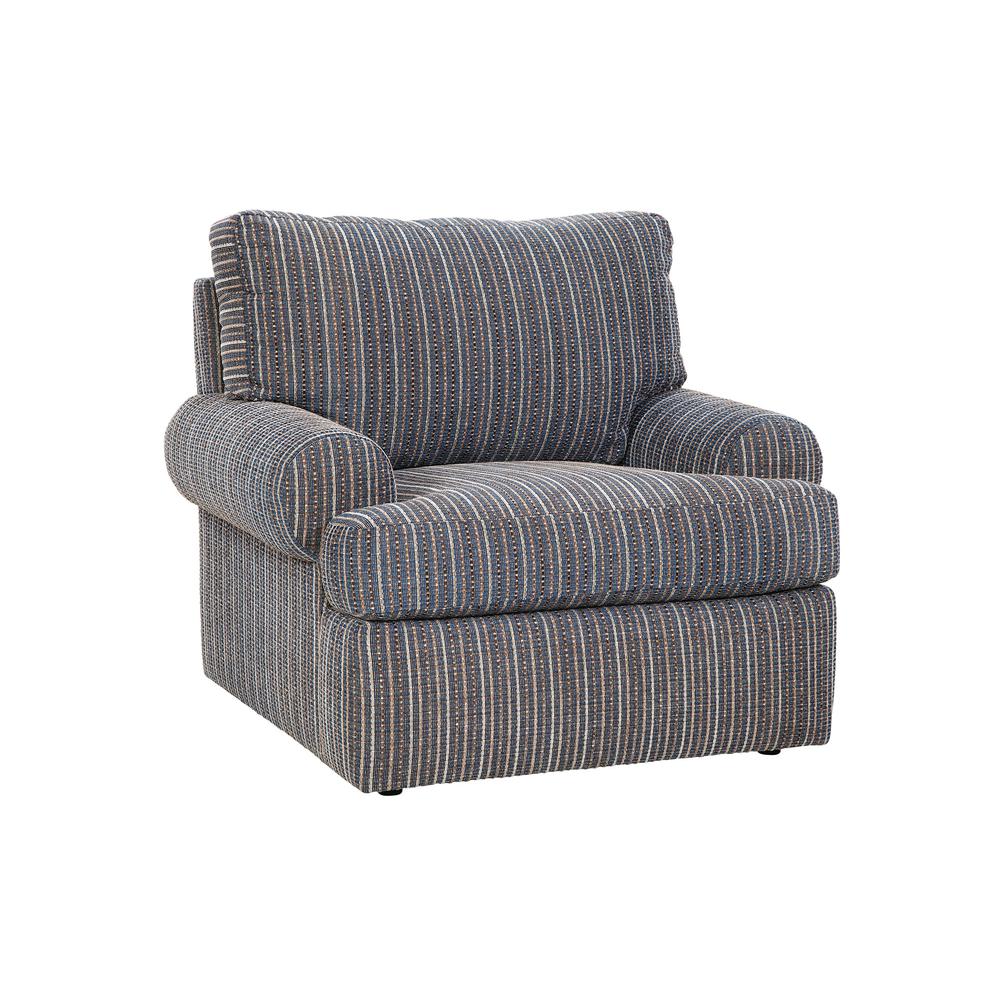 American Furniture Classics Upholstered Chair in Blue Striped Fabric