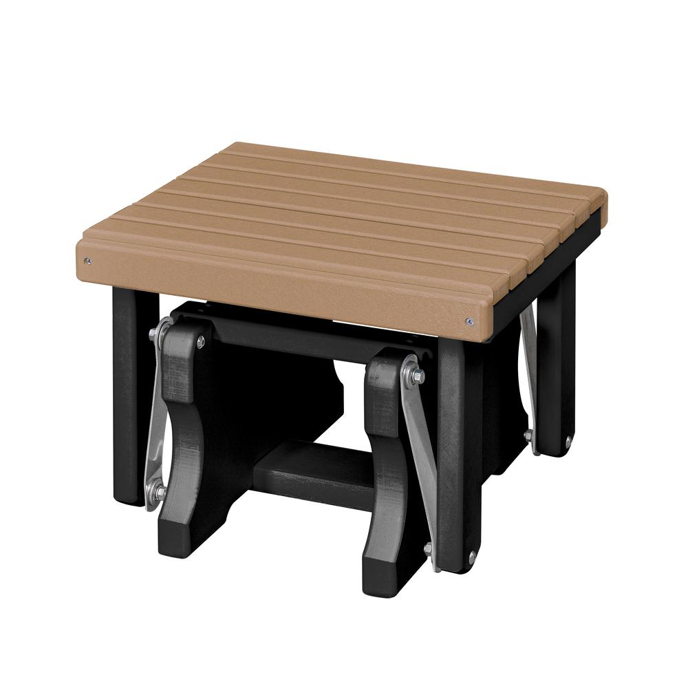 Gliding Ottoman in Cedar and Black