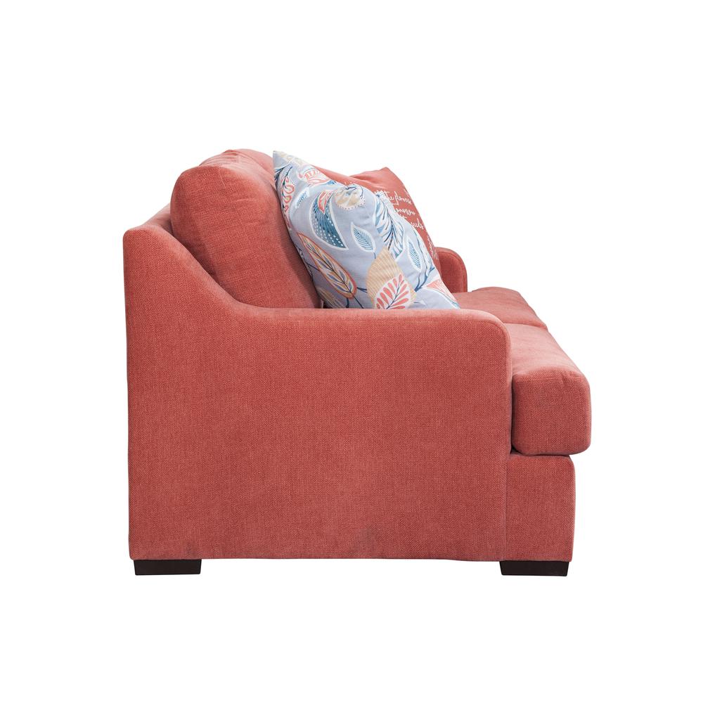 Classic Paprika Loveseat with Three Pillows