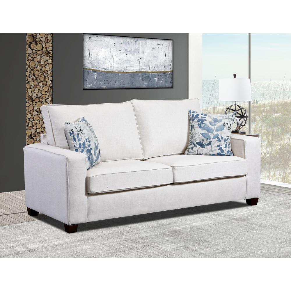 Living Room Relay Mist Sofa Sleeper with Two Throw Pillows