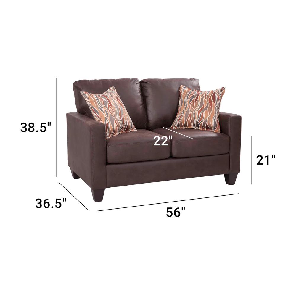 American Furniture Classics Loveseat with Two Accent Pillows
