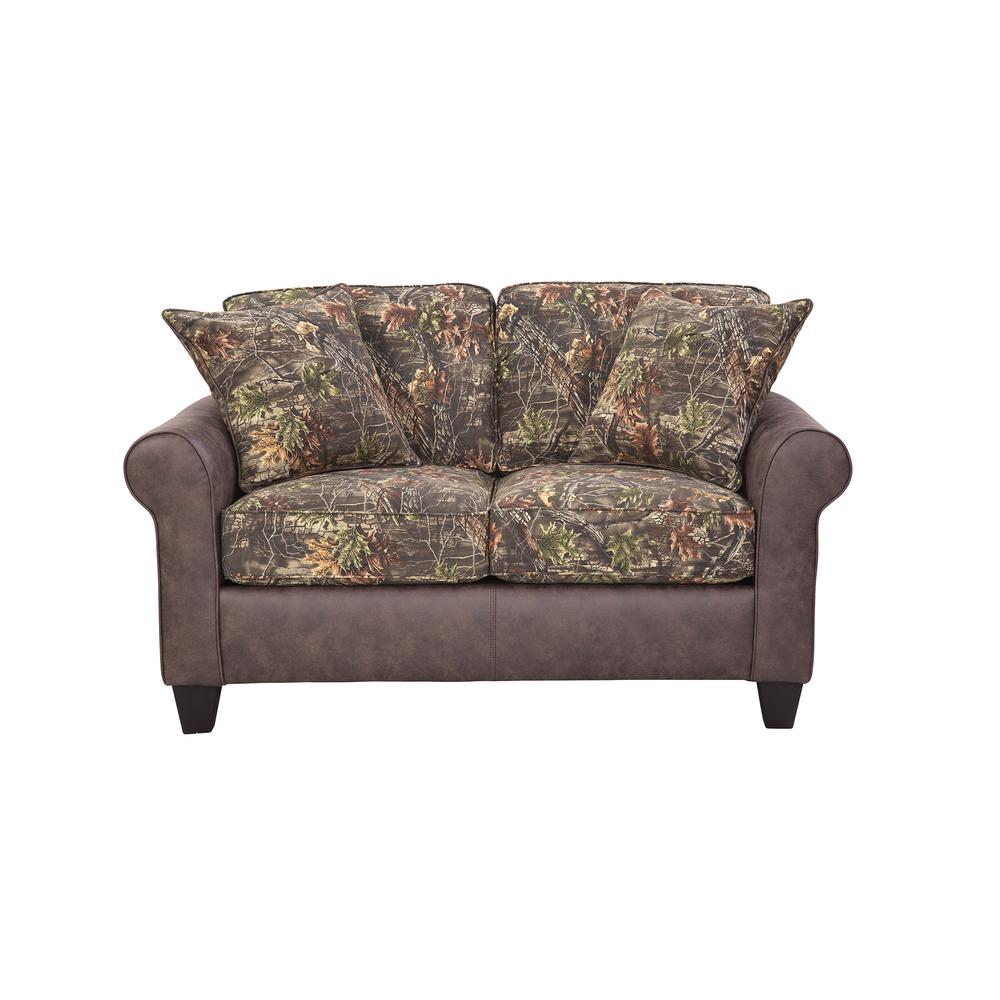 American Furniture Classics Maumelle Model 8-020-A330V14 Loveseat with Two Decorative Throw Pillows