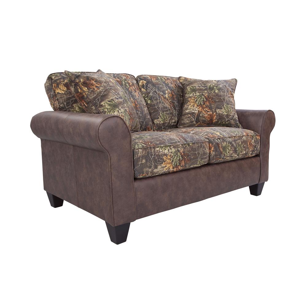 American Furniture Classics Maumelle Model 8-020-A330V14 Loveseat with Two Decorative Throw Pillows