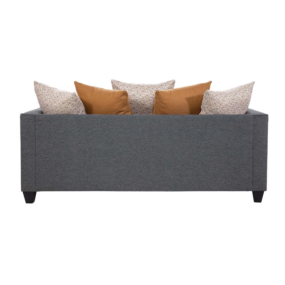 American Furniture Classics Model 8-010-A238V1 Woven Charcoal Scatter Back Sofa