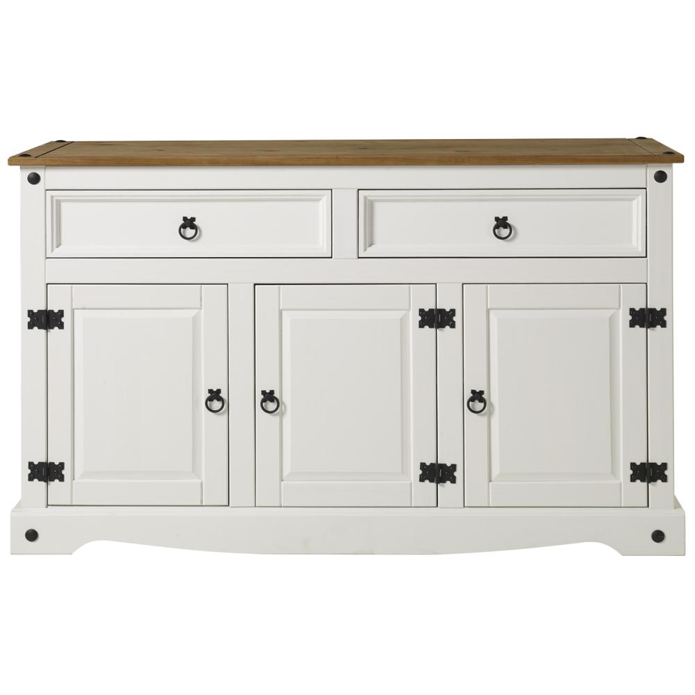 Model COW916 Cottage Series Wood Buffet Sideboard in Corona Snow