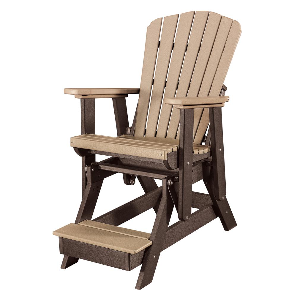 Fan Back Balcony Glider Made in the USA- Cedar