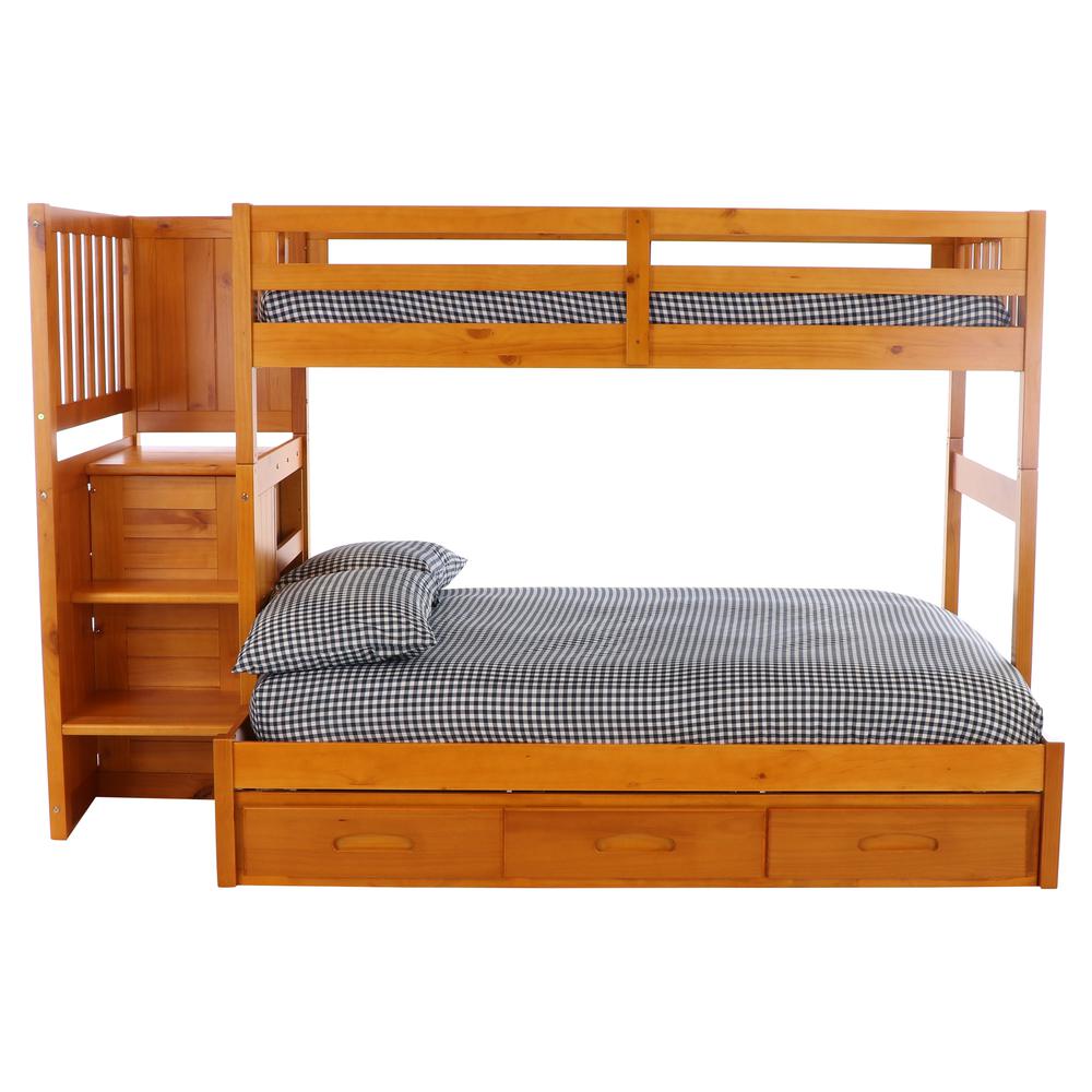 Mission Staircase Twin over Full Bunk Bed