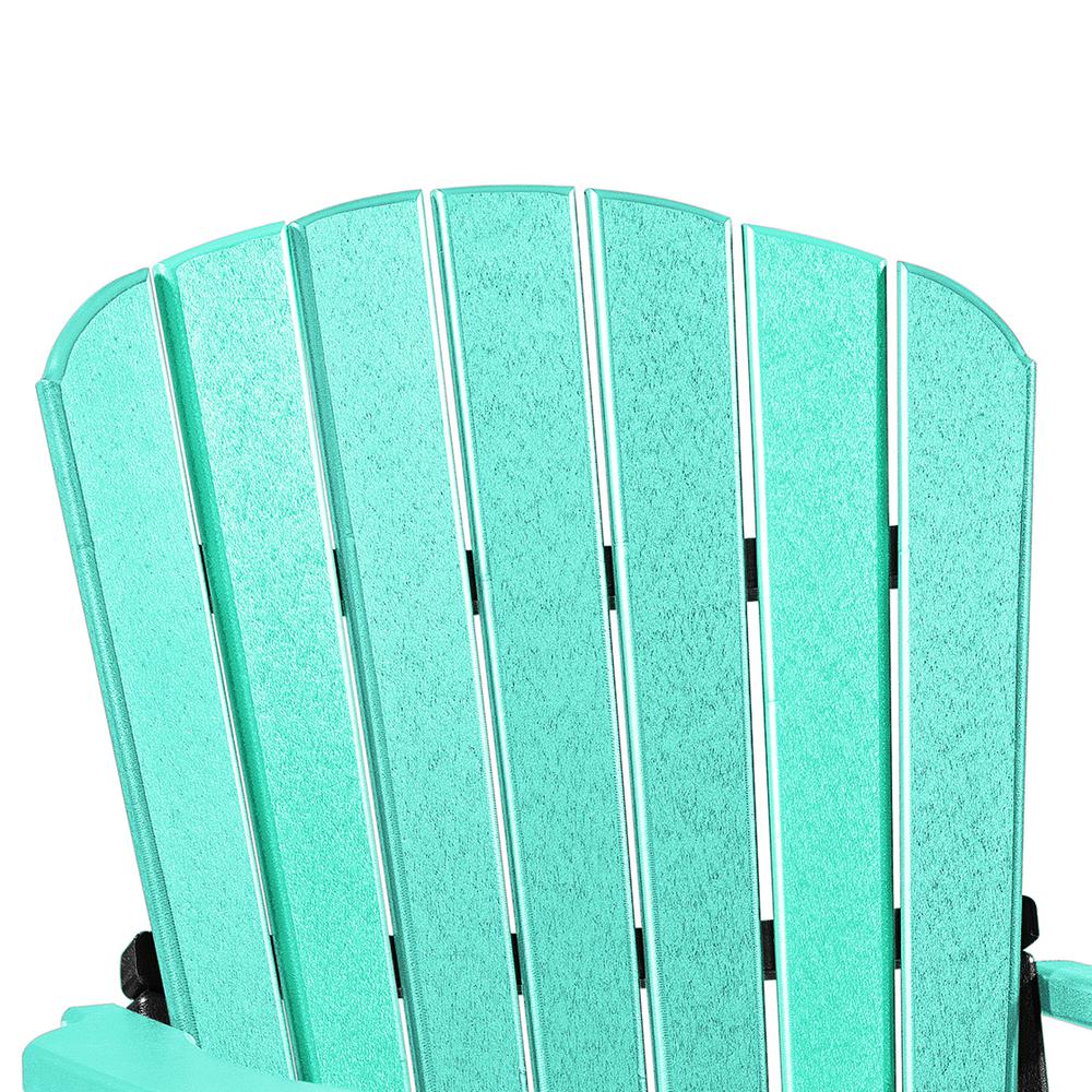 Fan Back Swivel Glider in Aruba and Black