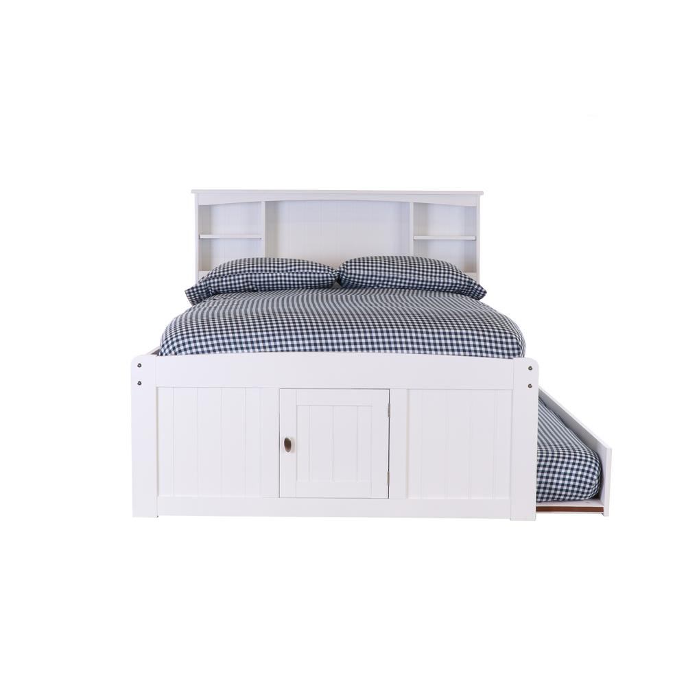 Full Sized Captains Bookcase Bed with 3 spacious under bed drawers