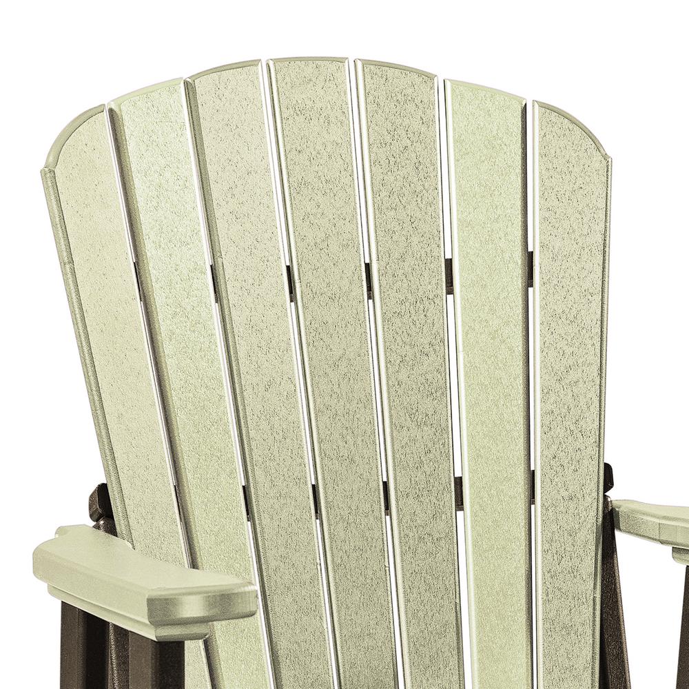 OS Home and Office Counter Height Settee Table Combo in Weatherwood with a Tudor Brown Base