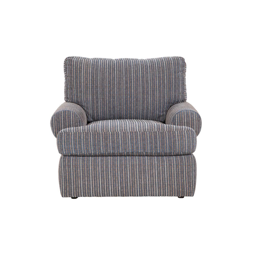 American Furniture Classics Upholstered Chair in Blue Striped Fabric