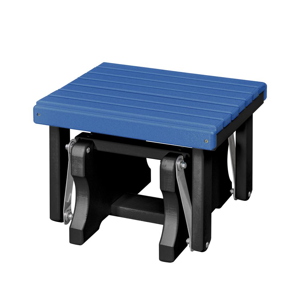 Gliding Ottoman in Blue and Black