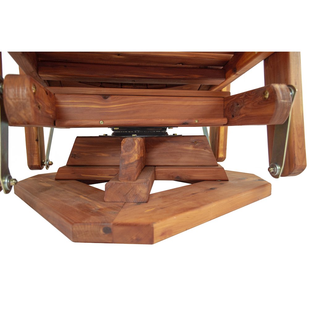 Cedar Adirondack Swivel Glider