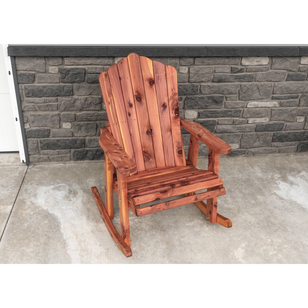 Cedar Adirondack Rocking Chair