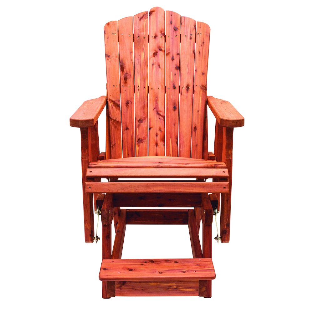 Natural Red Cedar Adirondack Balcony Height Glider