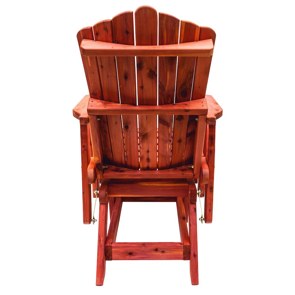 Natural Red Cedar Adirondack Balcony Height Glider