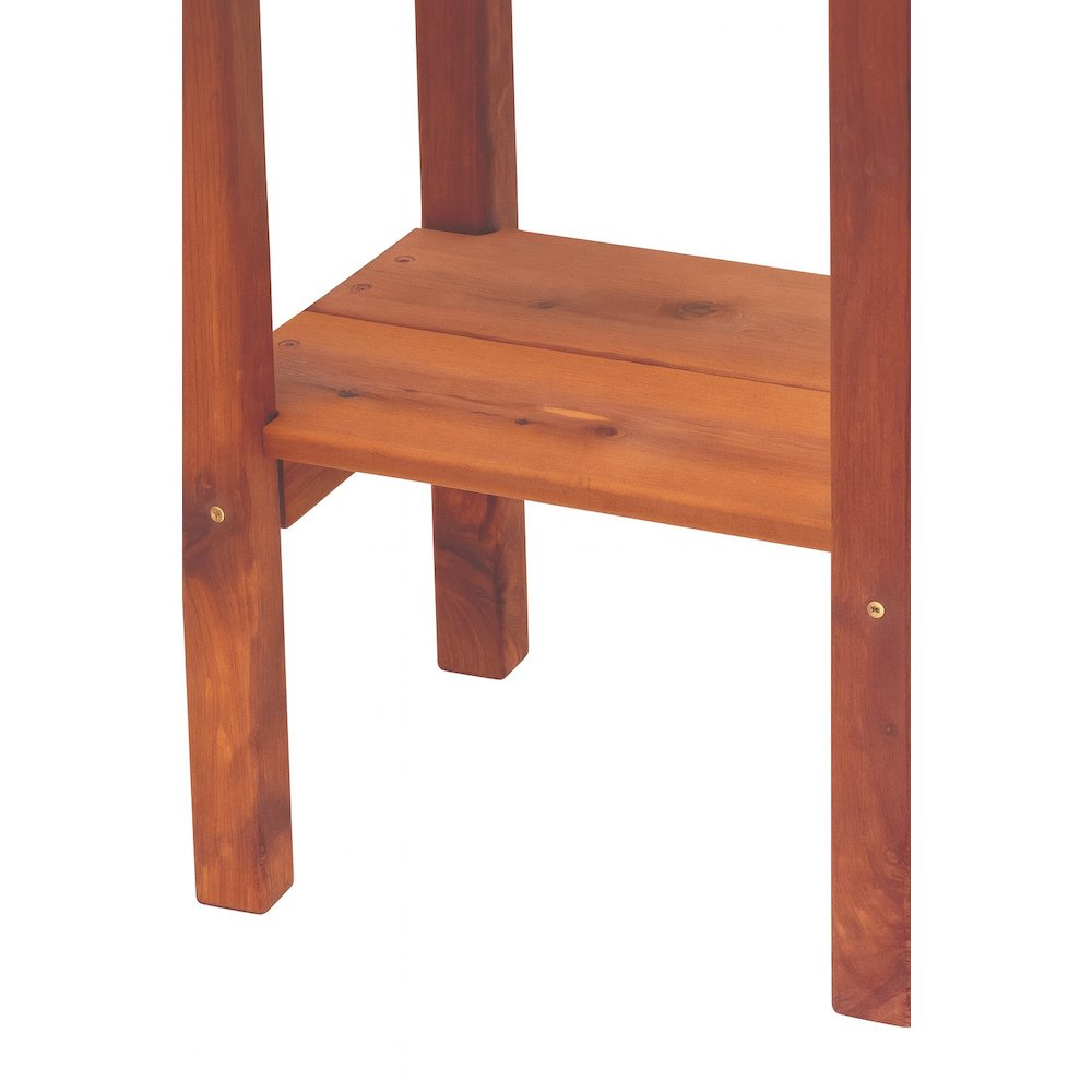 Natural Red Cedar Balcony Height Side Table