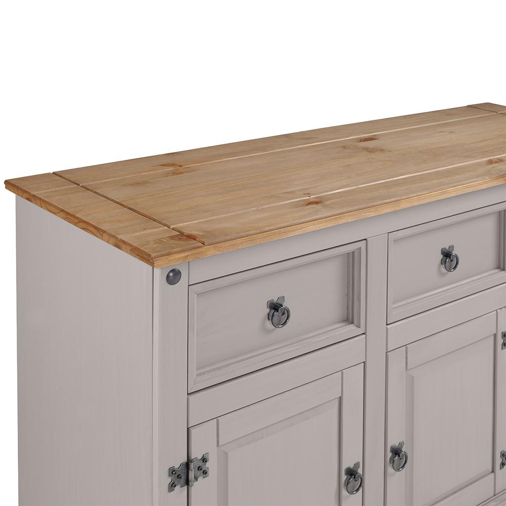 Model COG388 Cottage Series Wood Buffet Sideboard in Corona Gray