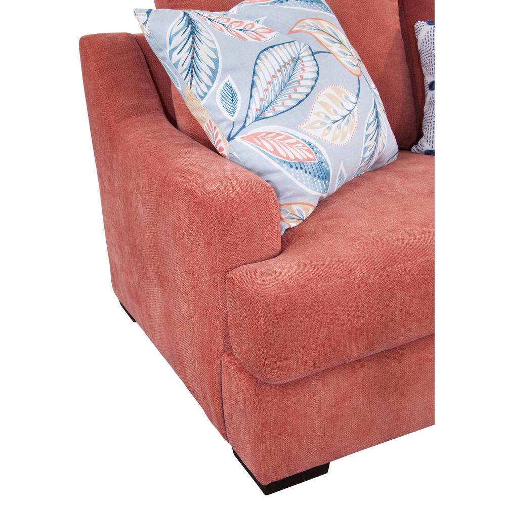 Classic Paprika Loveseat with Three Pillows