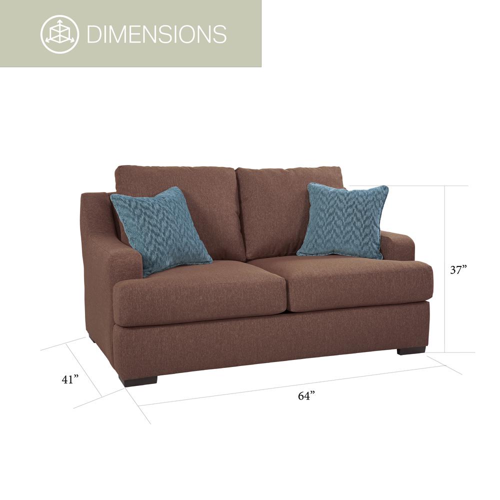 American Furniture Classics Model 8-020-A65V2 Earthtone Cinnamon Sloped Track Arm Loveseat