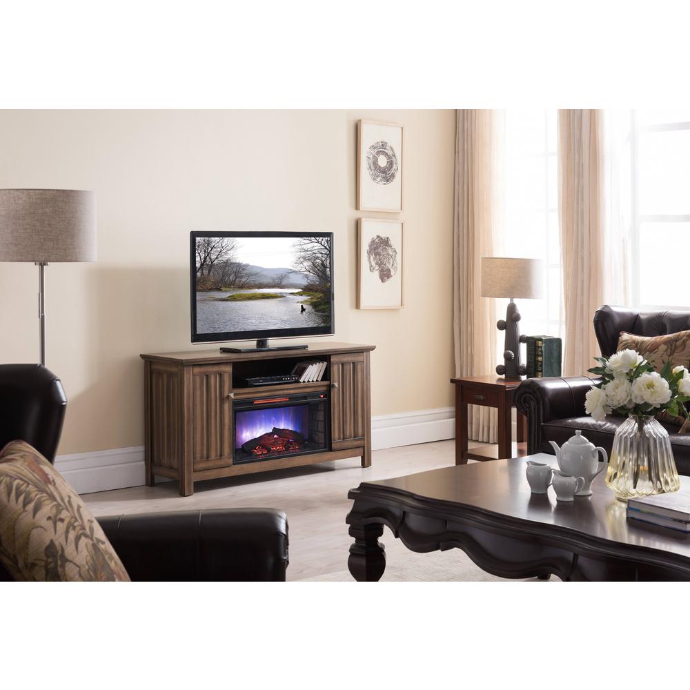 OS Home Model 5542 Infrared Electric Fireplace Media Console .