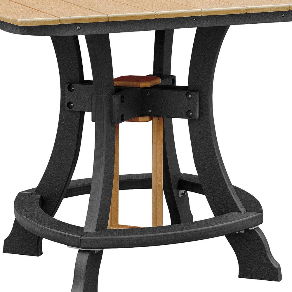 OS Home and Office Model 44S-C-CBK Counter Height Square Table in Cedar with Black Base