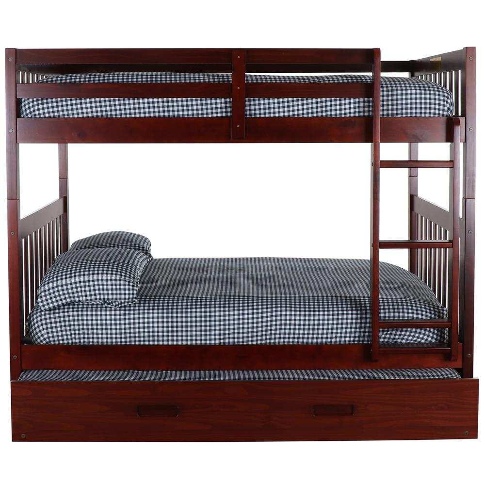 Full over Full Bunk Bed with Twin Sized Trundle