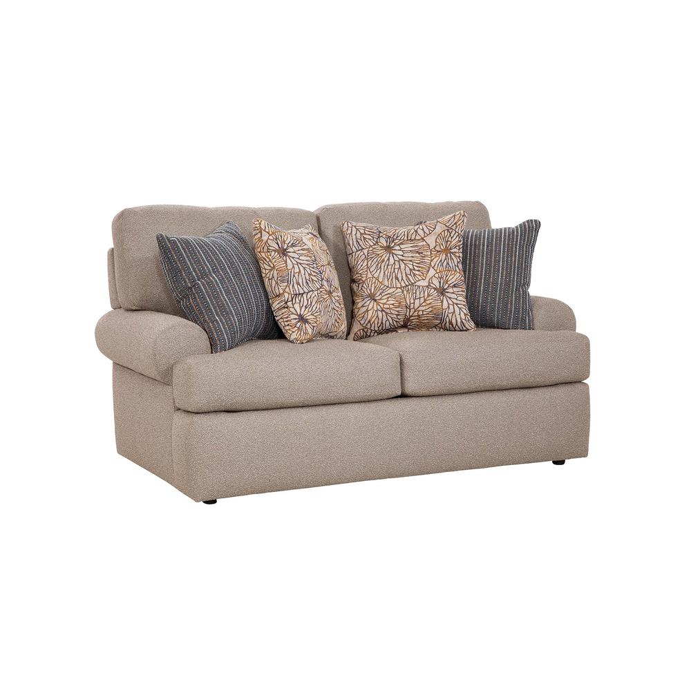 American Furniture Classics Two Cushion Loveseat and 4 Accent Pillows