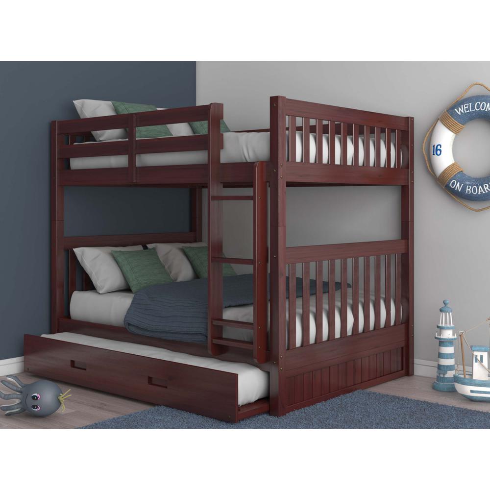 Full over Full Bunk Bed with Twin Sized Trundle