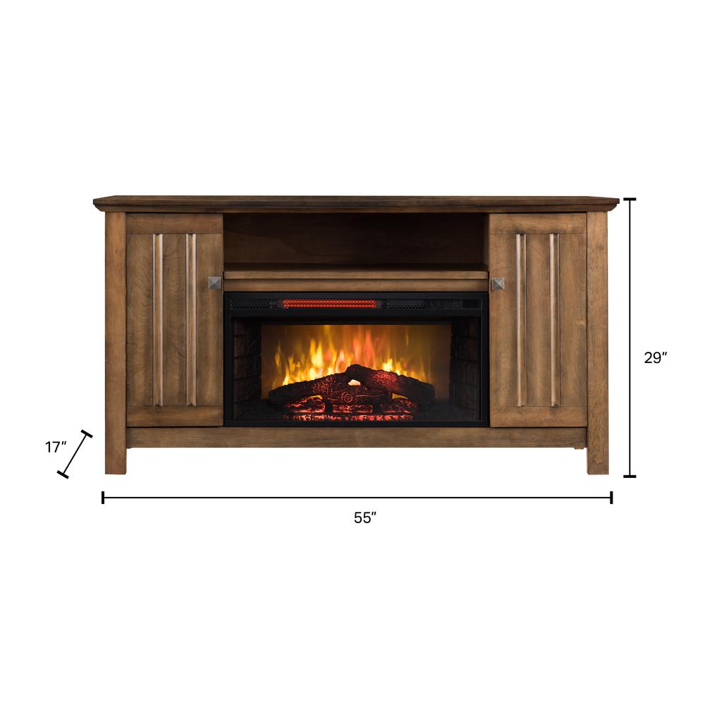 OS Home Model 5542 Infrared Electric Fireplace Media Console .