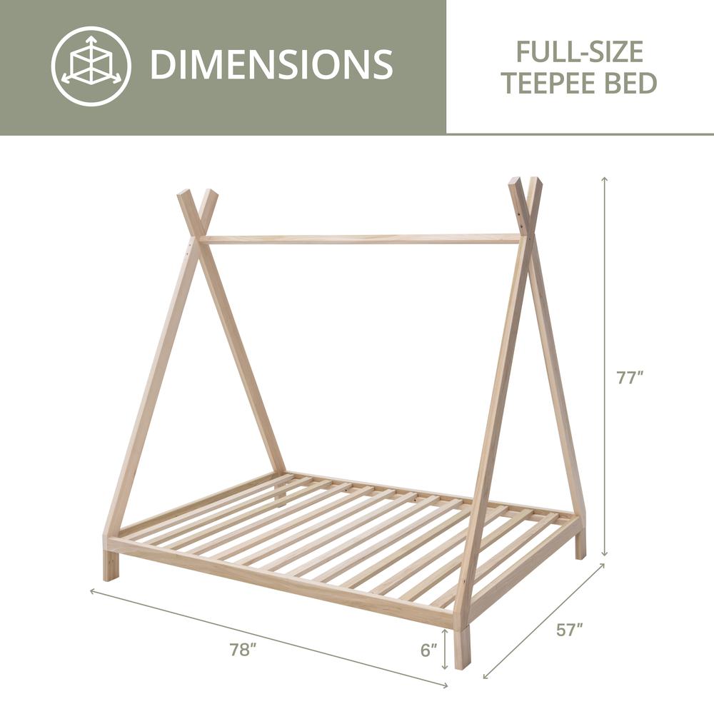 American Furniture Classics Full Size Teepee Bed with Raised Base