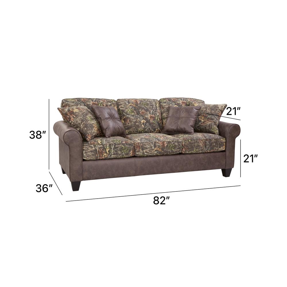 American Furniture Classics Maumelle Model 8-010-A330V14 Sofa with Four Decorative Throw Pillows