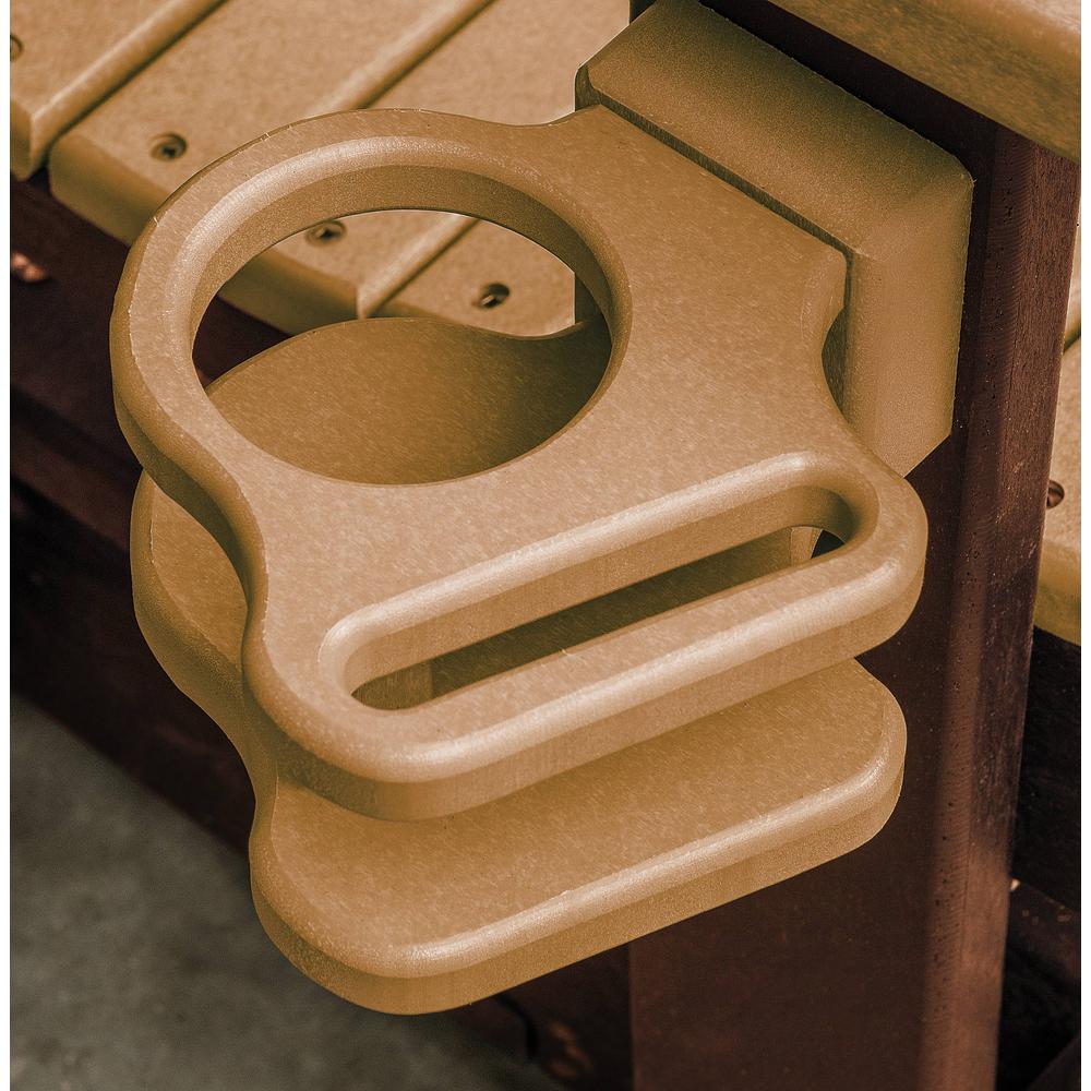 OS Home and Office Dual Fan Back Glider in Cedar with a Tudor Brown Base