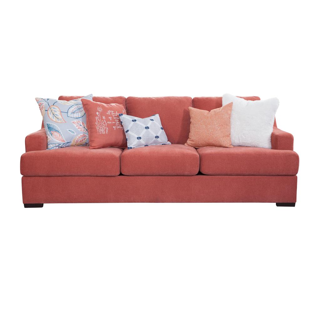 Classic Paprika Sofa with Five Pillows