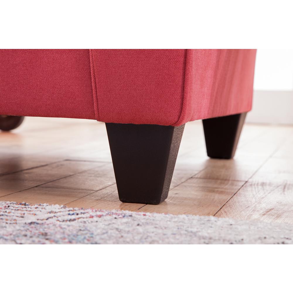 Transitional Flared Arm Red Upholstered Chair
