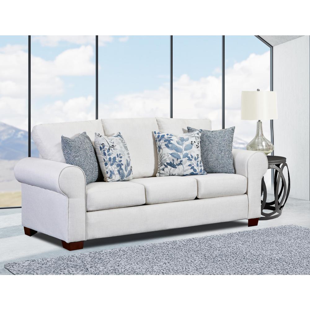 Living Room Pembroke Sofa Sleeper with Four Throw Pillows
