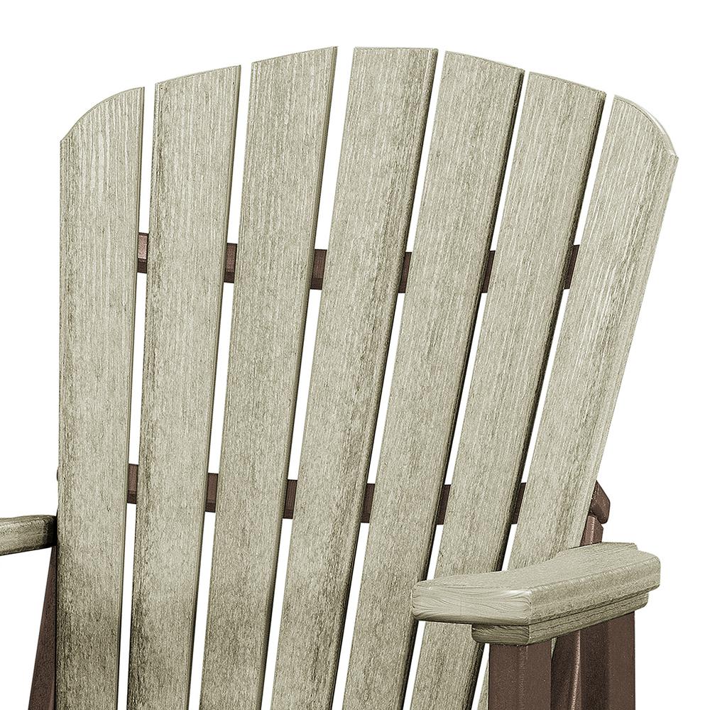 Double Glider with Center Table in Weatherwood and Tudor Brown