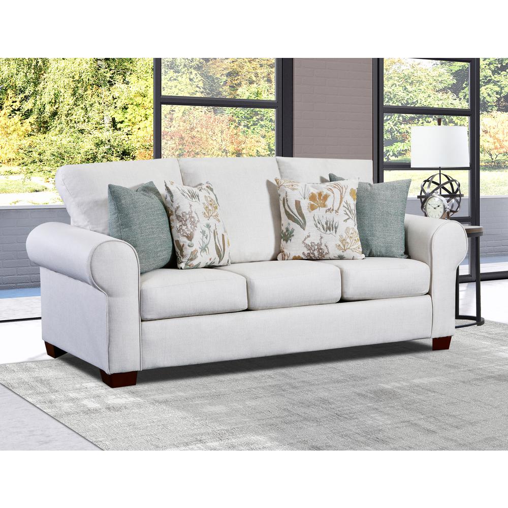Living Room Beaujardin Sofa Sleeper with Four Throw Pillows