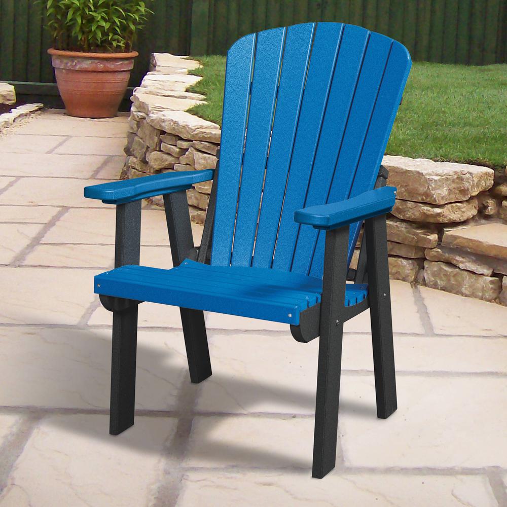 OS Home and Office Model 511BBK Fan Back Chair in Blue with a Black Base