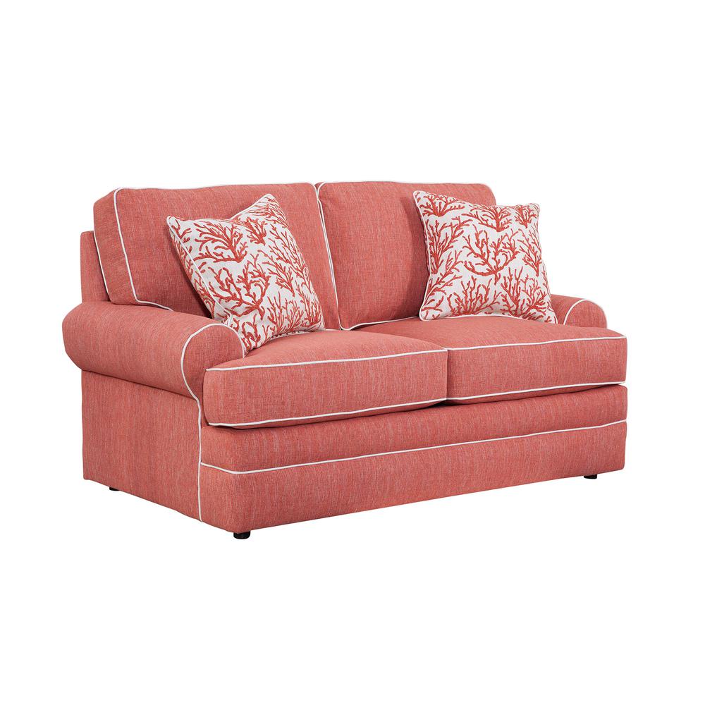 American Furniture Classics Coral Springs Model 8-020-S260C Loveseat with Two Matching Pillows