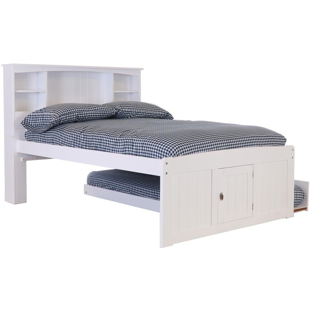 Full Sized Captains Bookcase Bed with 3 spacious under bed drawers