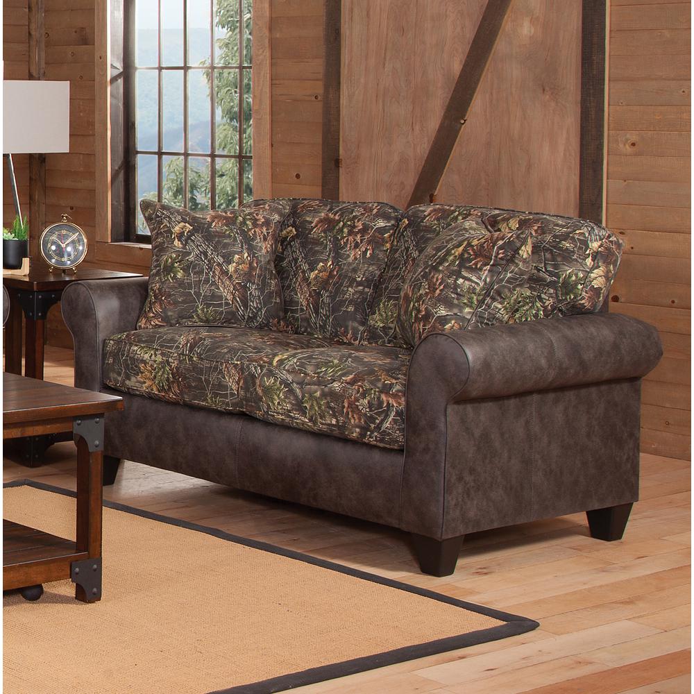 American Furniture Classics Maumelle Model 8-020-A330V14 Loveseat with Two Decorative Throw Pillows