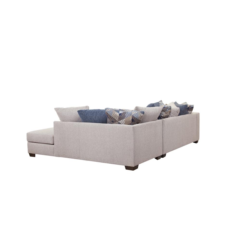American Furniture L Shaped Sectional Sofa with 9 Loose Back Pillows and 2 Accent Pillows