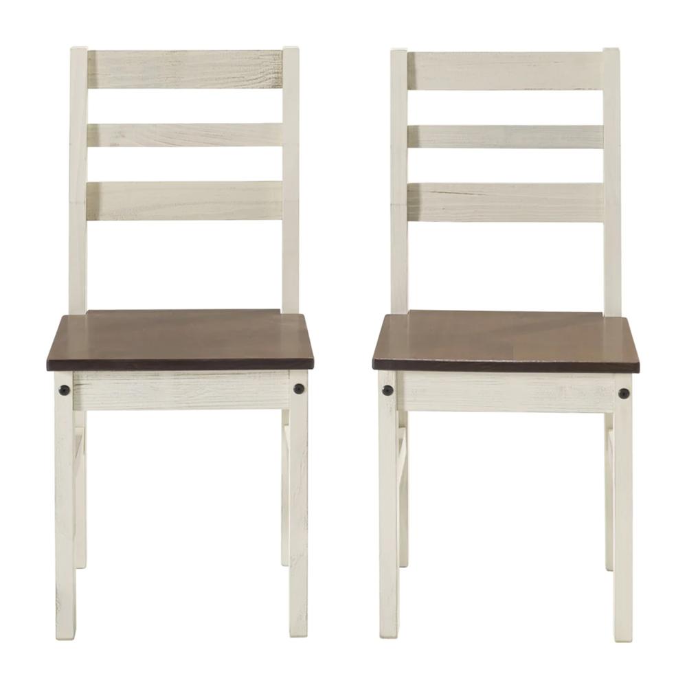 Model CADB107 Cottage Series Dining Chairs (Set of 2) in Distressed White