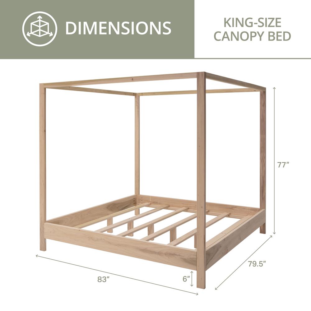 American Furniture Classics King Size Canopy Bed with Raised Platform
