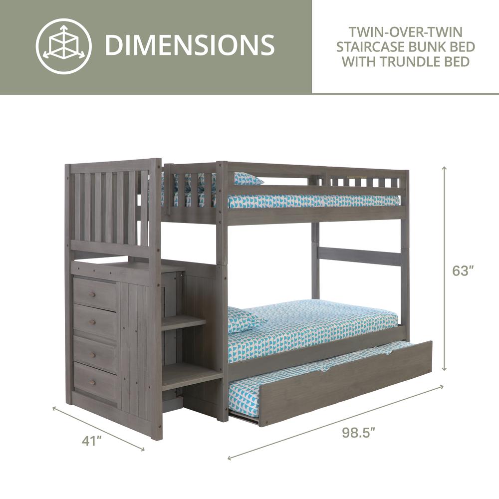 Twin Bunk Bed with Drawer Chest