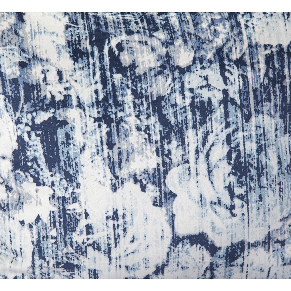 American Furniture Classics Blue Floral Square Upholstered Ottoman