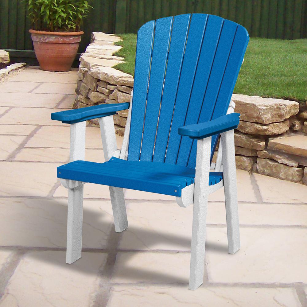 OS Home and Office Model 511BW Fan Back Chair in Blue with a White Base