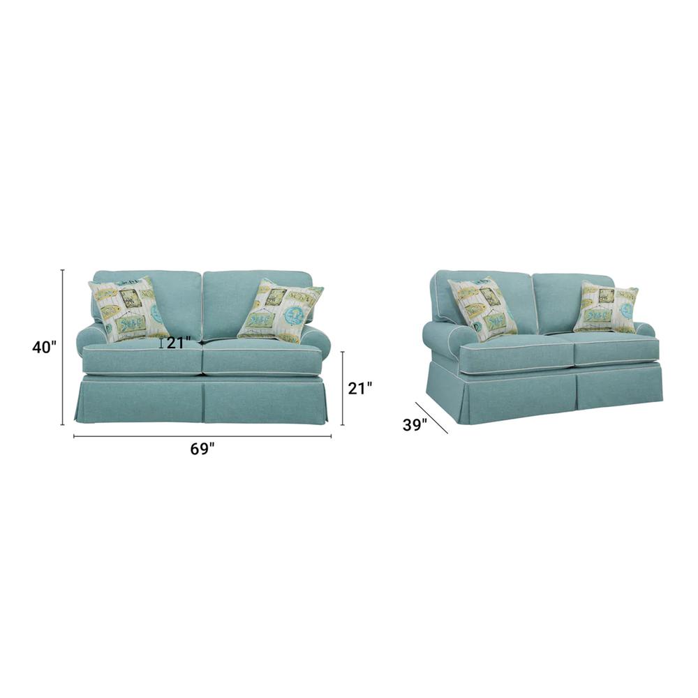 American Furniture Classics Loveseat with Four Accent Pillows