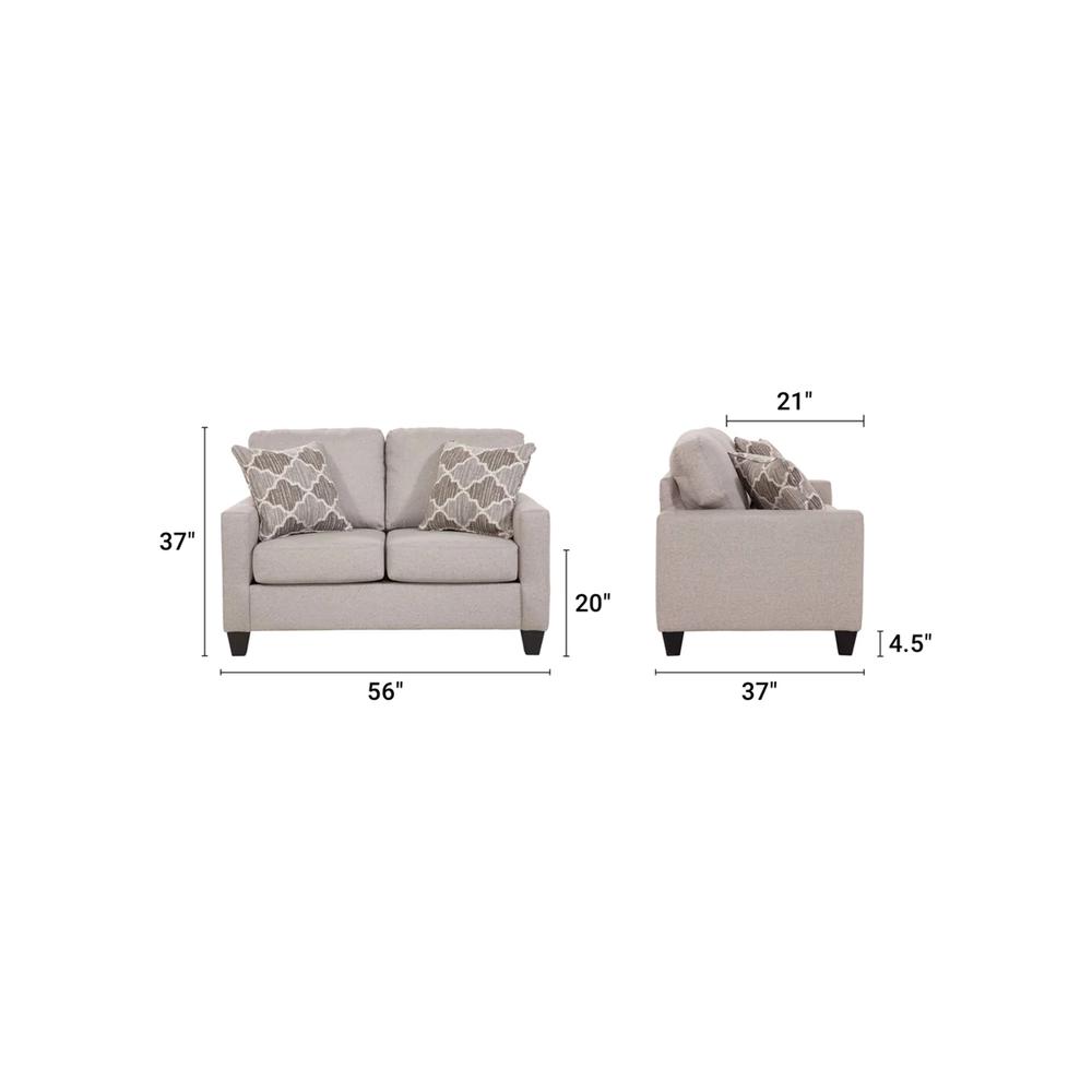 American Furniture Classics Loveseat with Two Accent Pillows